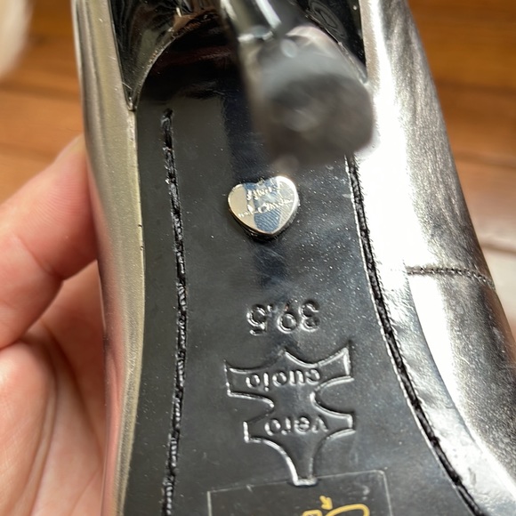 Alice + Olivia High Heel Metallic Sunglasses 39.5 US 9.5 Shoes - Picture 6 of 13